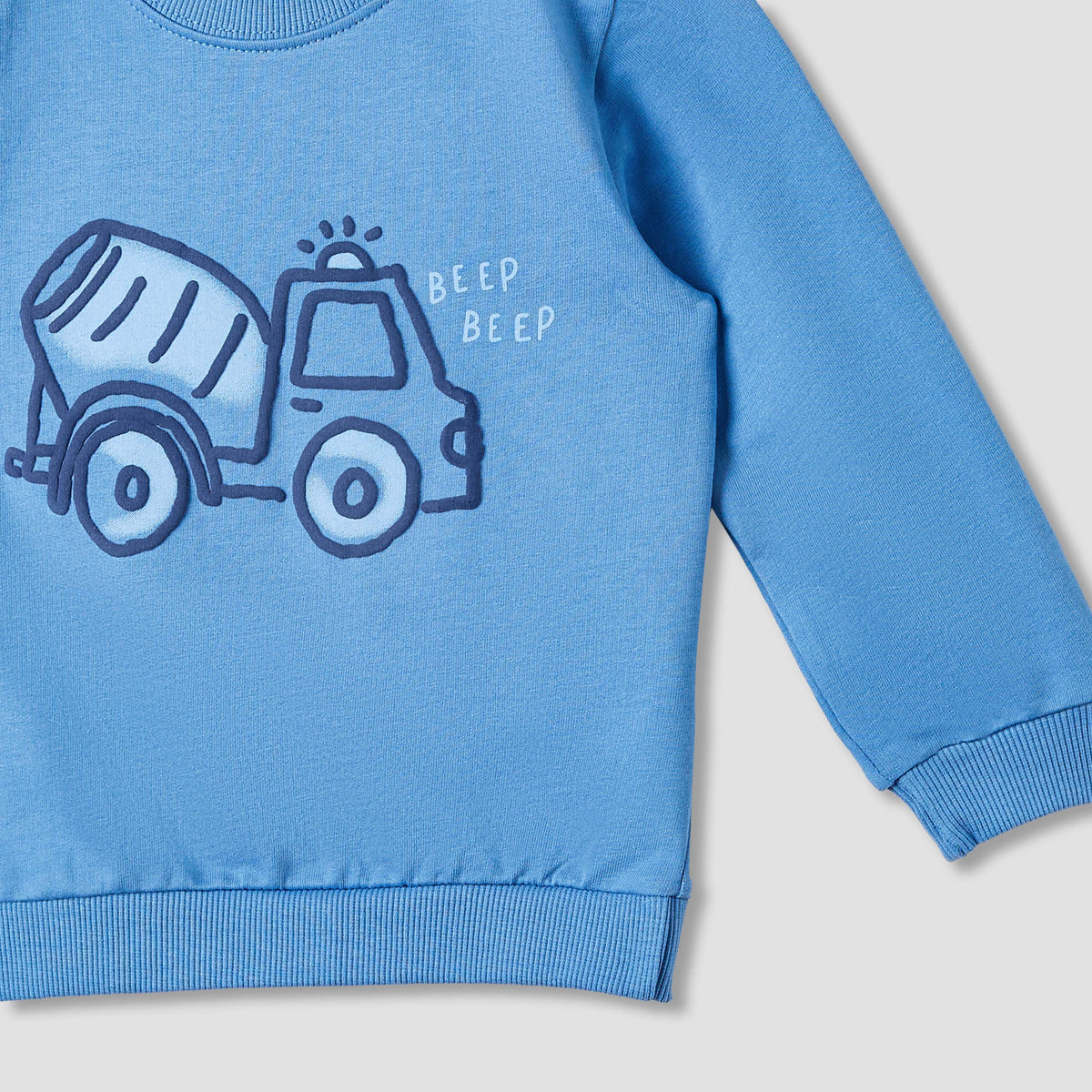 Juniors Vehicle Print Sweatshirt with Long Sleeves