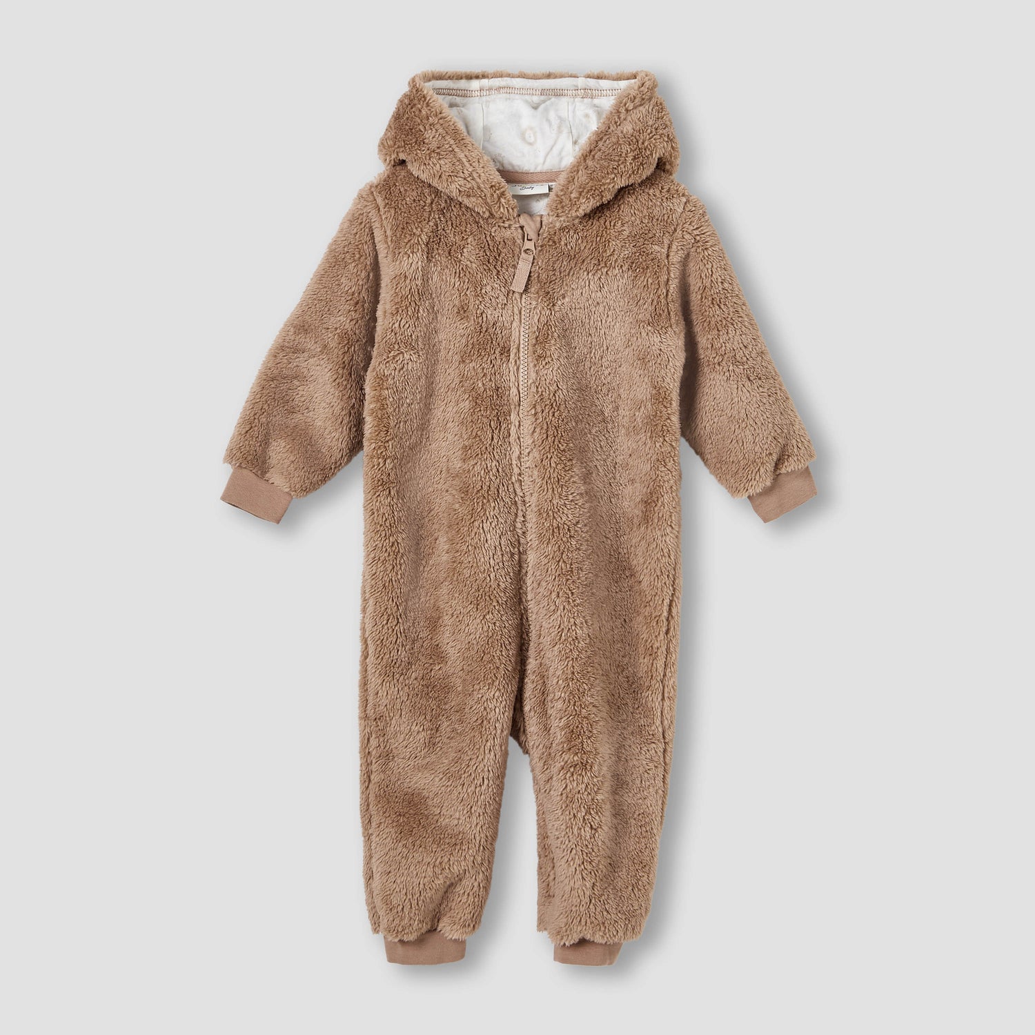 Juniors Hooded Coverall with Long Sleeves and Zip Closure