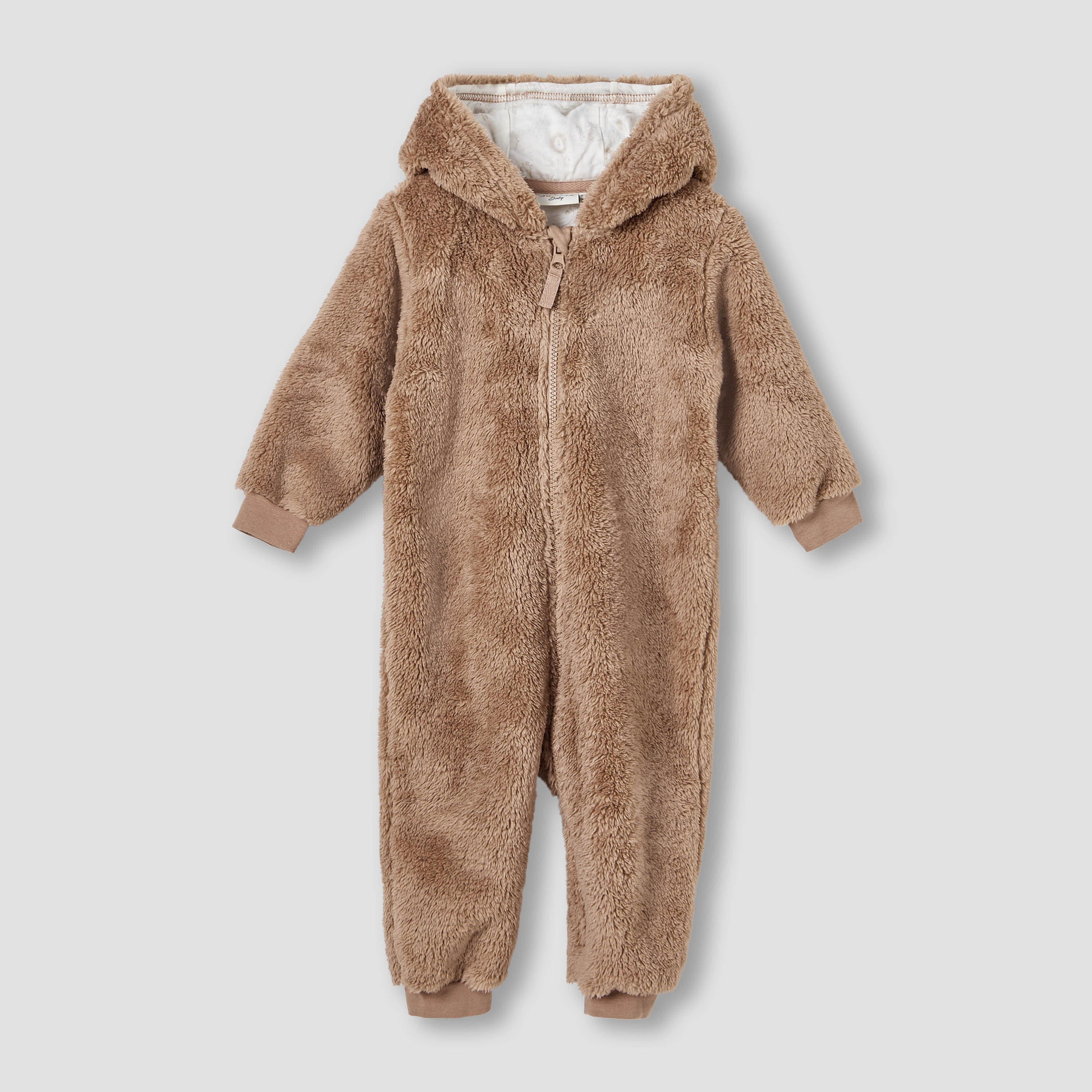 Juniors Hooded Coverall with Long Sleeves and Zip Closure