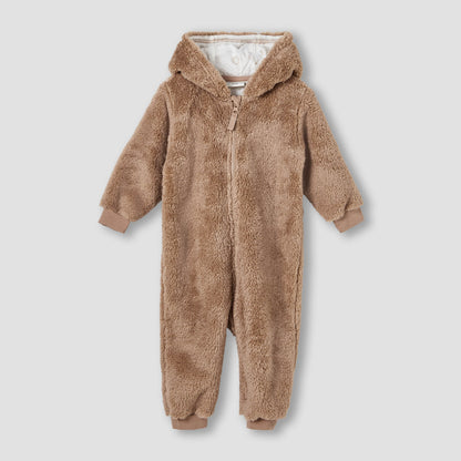 Juniors Hooded Coverall with Long Sleeves and Zip Closure