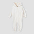 Juniors Hooded Coverall with Long Sleeves and Zip Closure - Cream / 12-18 mths