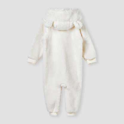 Juniors Hooded Coverall with Long Sleeves and Zip Closure