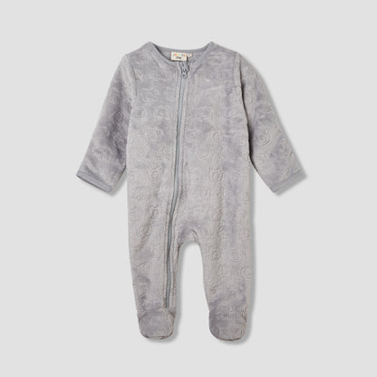 Juniors Dinosaur Embossed Coverall with Long Sleeves