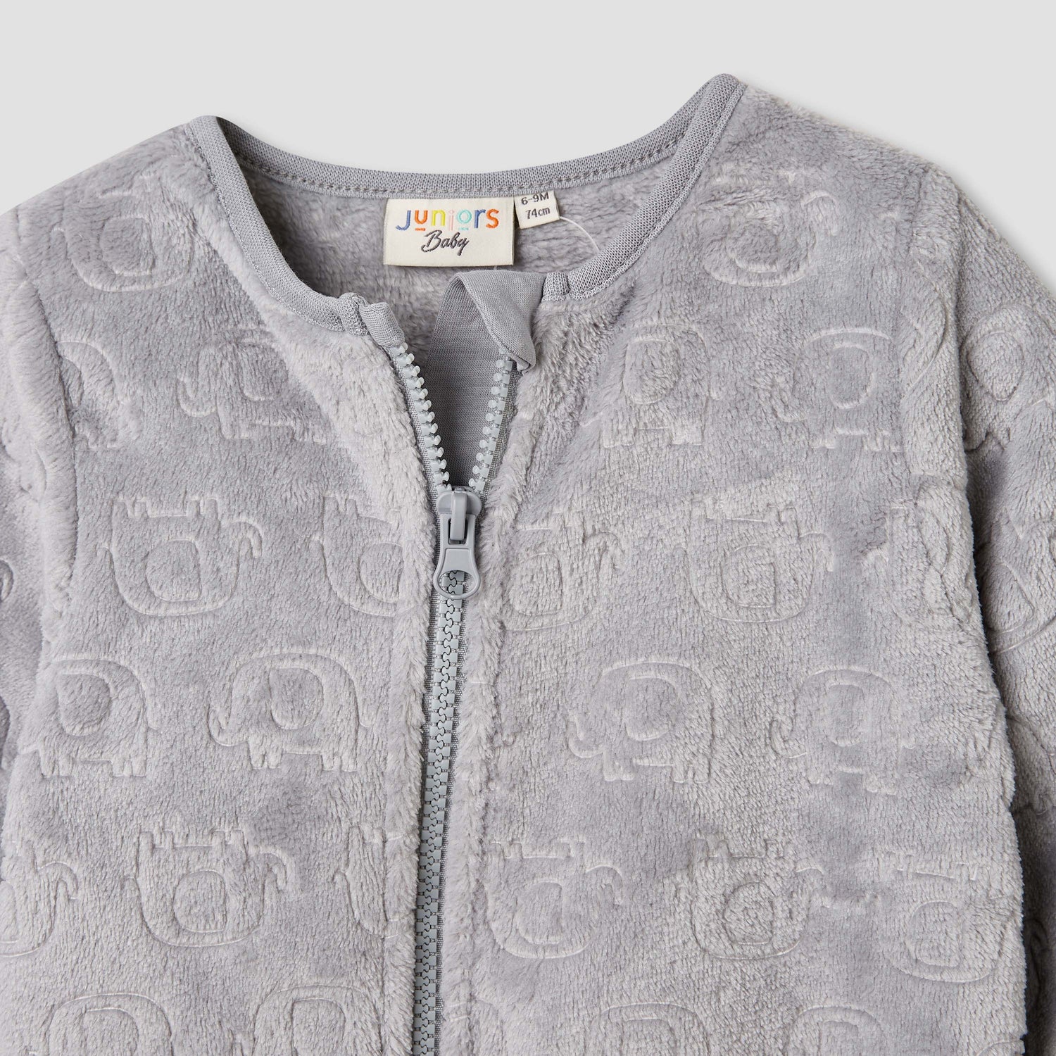 Juniors Dinosaur Embossed Coverall with Long Sleeves