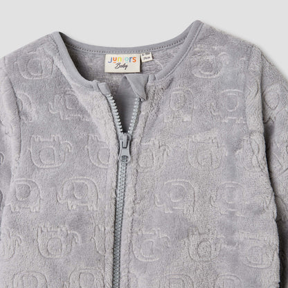 Juniors Dinosaur Embossed Coverall with Long Sleeves