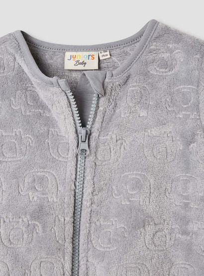 Juniors Dinosaur Embossed Coverall with Long Sleeves-baby-boys-clothing-nightwear-sleepsuits-image-3
