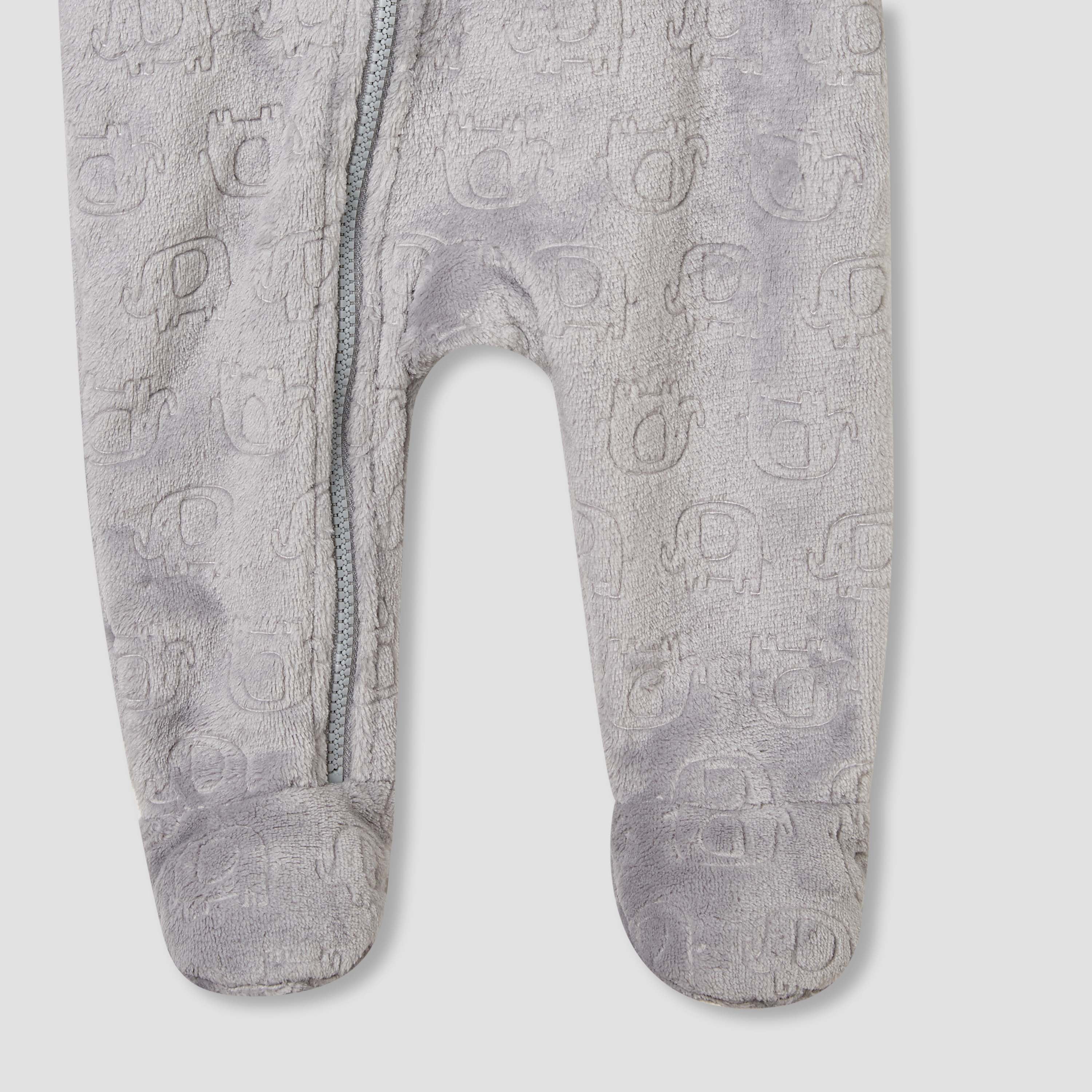 Juniors Dinosaur Embossed Coverall with Long Sleeves