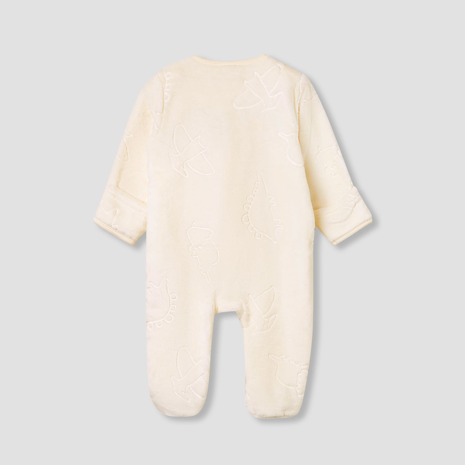 Juniors Dinosaur Embossed Coverall with Long Sleeves