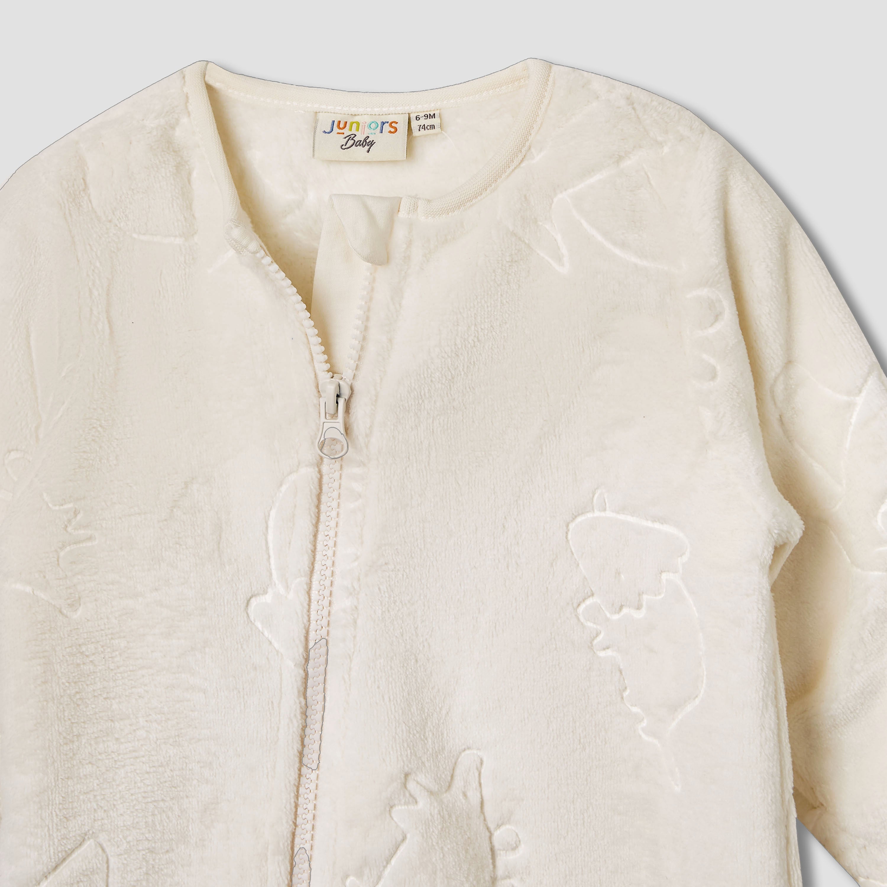 Juniors Dinosaur Embossed Coverall with Long Sleeves