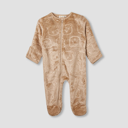 Juniors Dinosaur Embossed Coverall with Long Sleeves