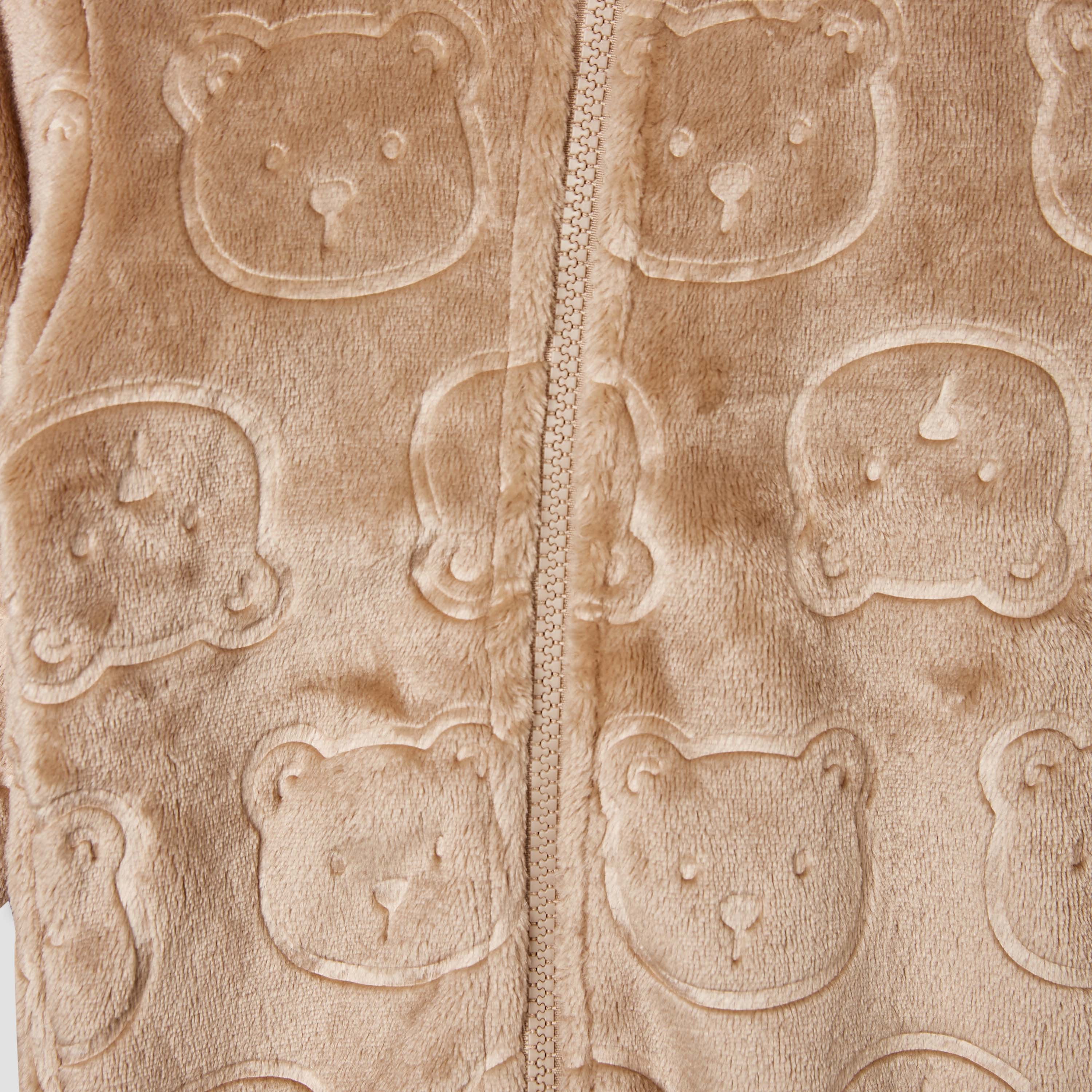Juniors Dinosaur Embossed Coverall with Long Sleeves