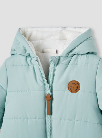 Juniors Quilted Hooded Coverall with Long Sleeves and Zip Closure-baby-boys-clothing-nightwear-sleepsuits-image-4