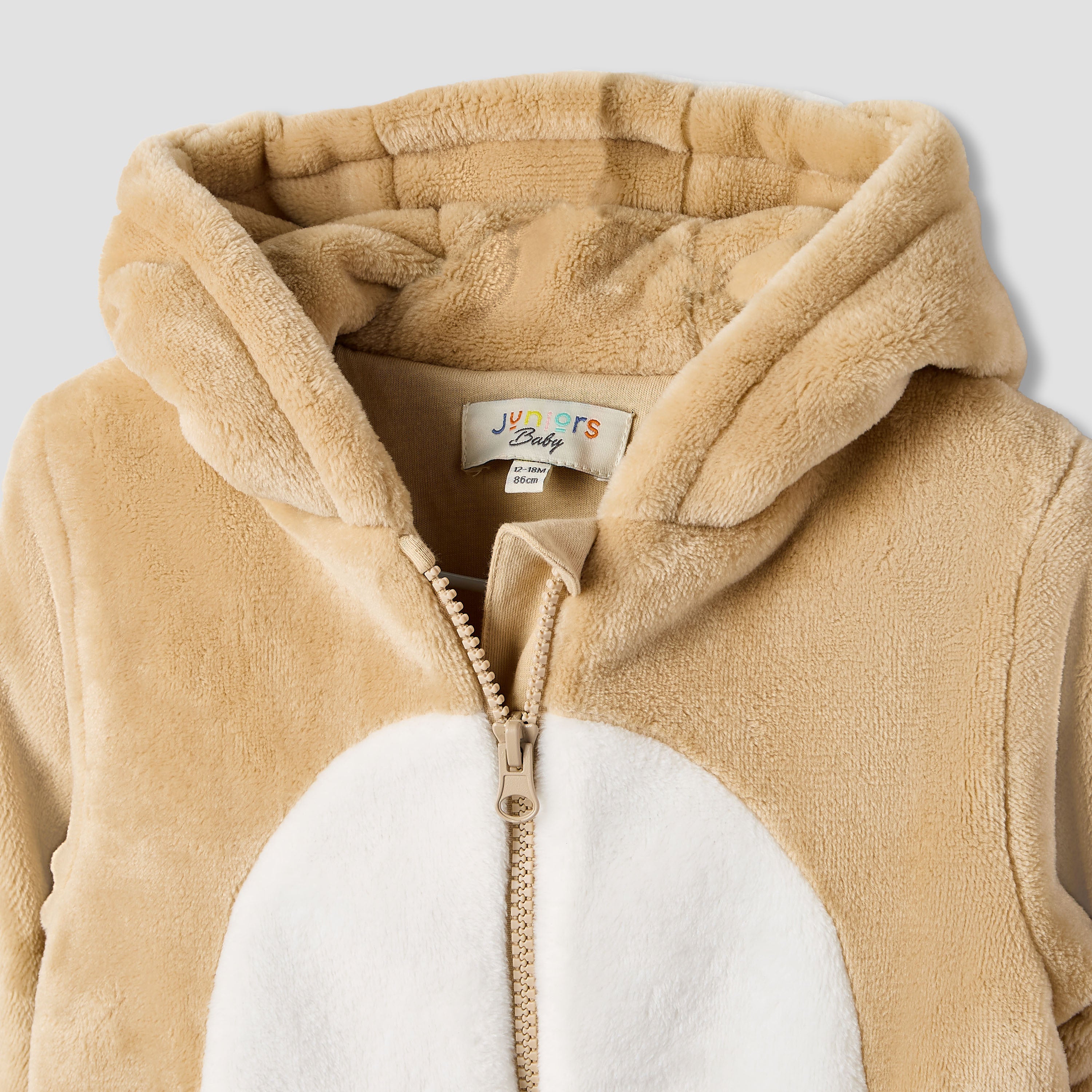 Juniors Hooded Neck Coverall with Zip Closure - Polyester - Long Sleeves