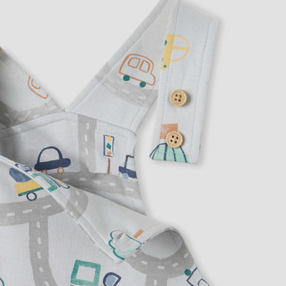 Juniors All-Over Print Dungaree and T-shirt Set