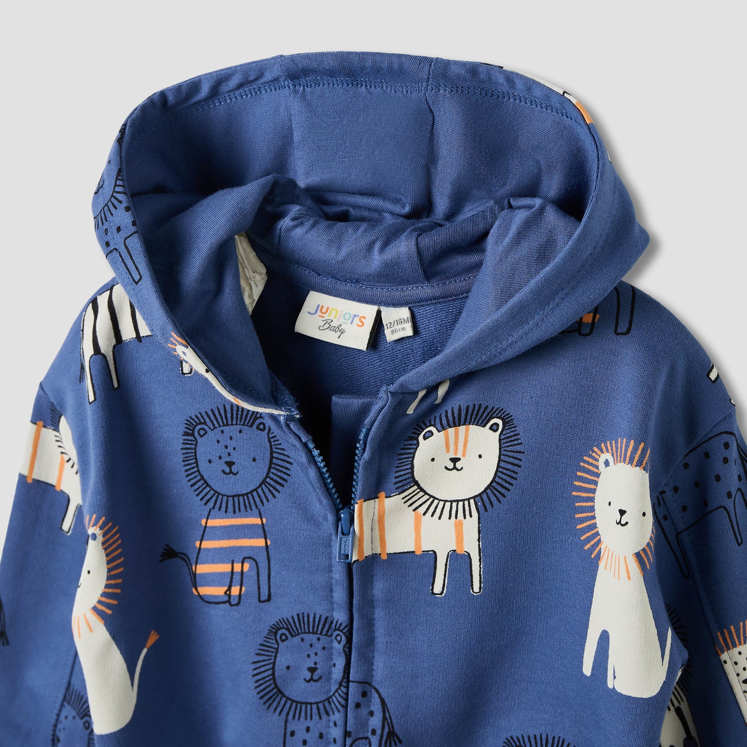 Juniors Boys Sweatshirt and Joggers Set with Safari Print - Cotton - Long Sleeves - Hood