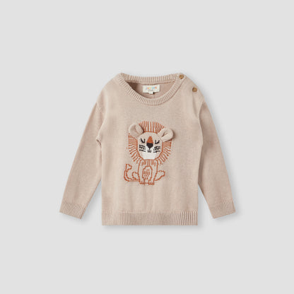 Juniors Lion Motif Sweater and Joggers Set