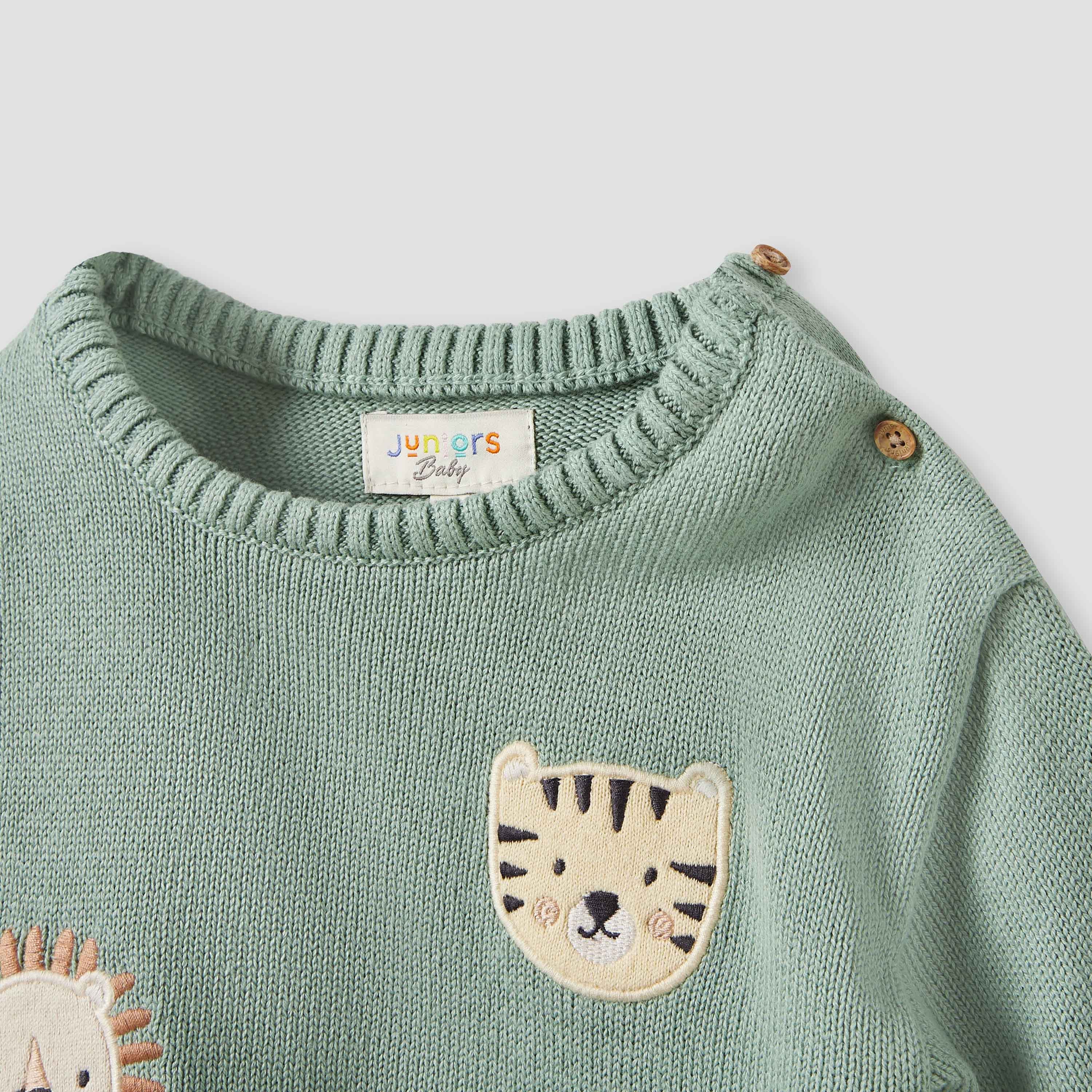 Juniors Animal Applique Sweater and Joggers Set