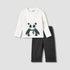 Juniors Boys Sweater and Pants Set with Panda Detail - Polyester Blend - Long Sleeves - Crew Neck - Multicolour / 24-36 mths