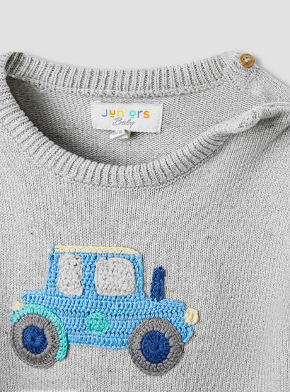 Juniors Vehicle Applique Pullover and Joggers Set-baby-boys-clothing-winterwear-setsandcoords-image-4
