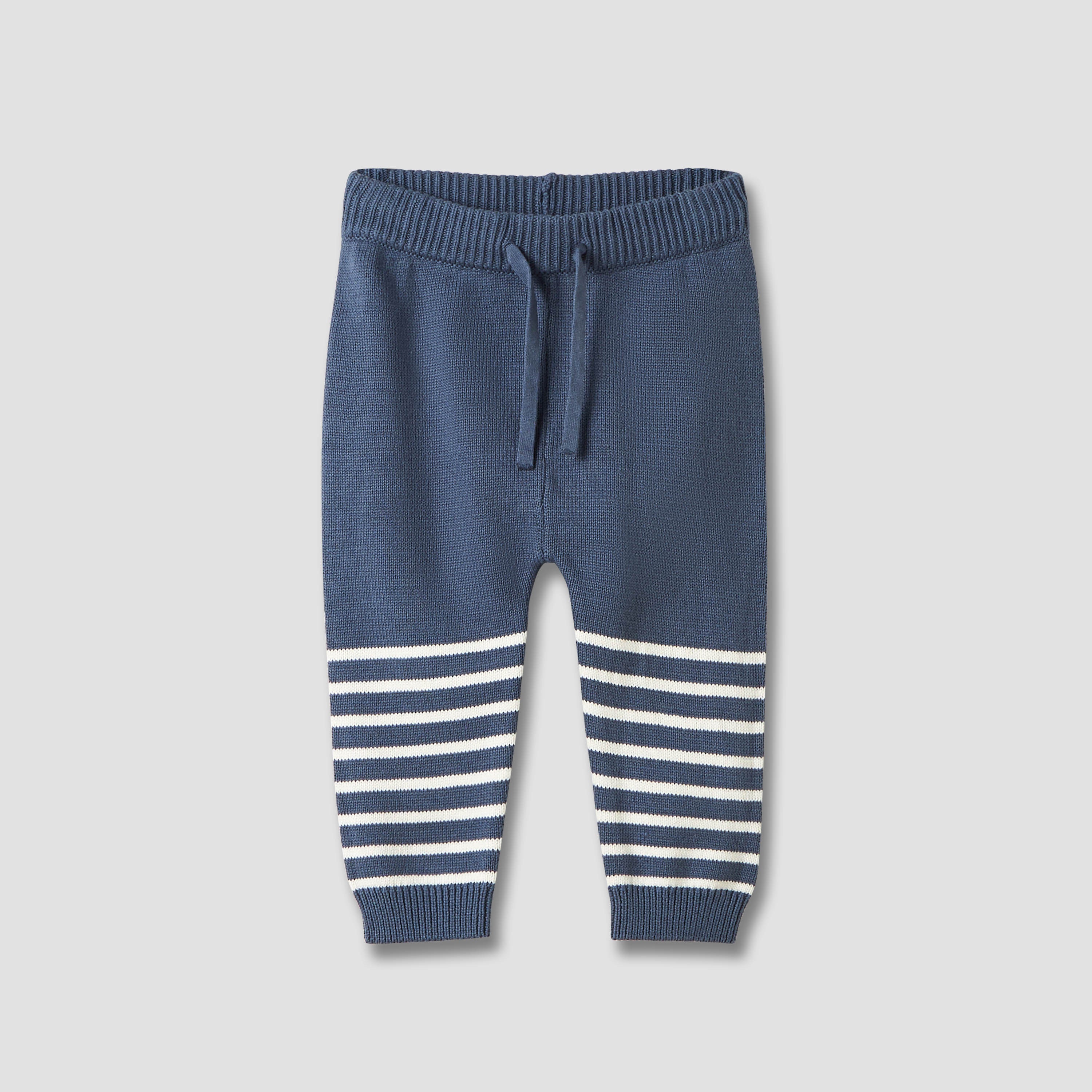 Juniors Striped Hooded Cardigan and Joggers Set