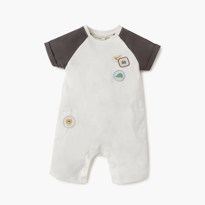 Juniors Assorted Romper with Short Sleeves and Button Closure - Set of 2