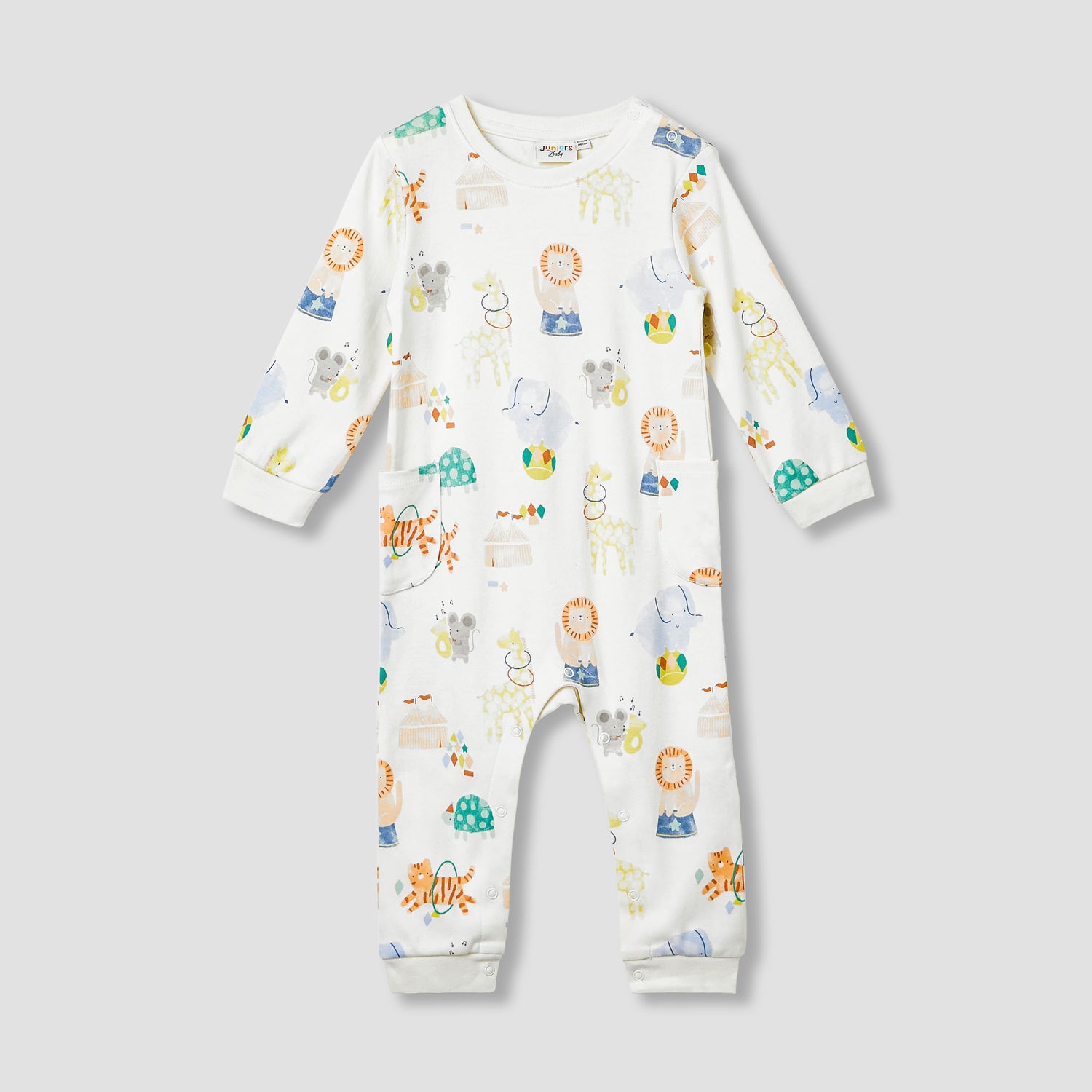 Juniors Printed Sleepsuit with Long Sleeves - Set of 2