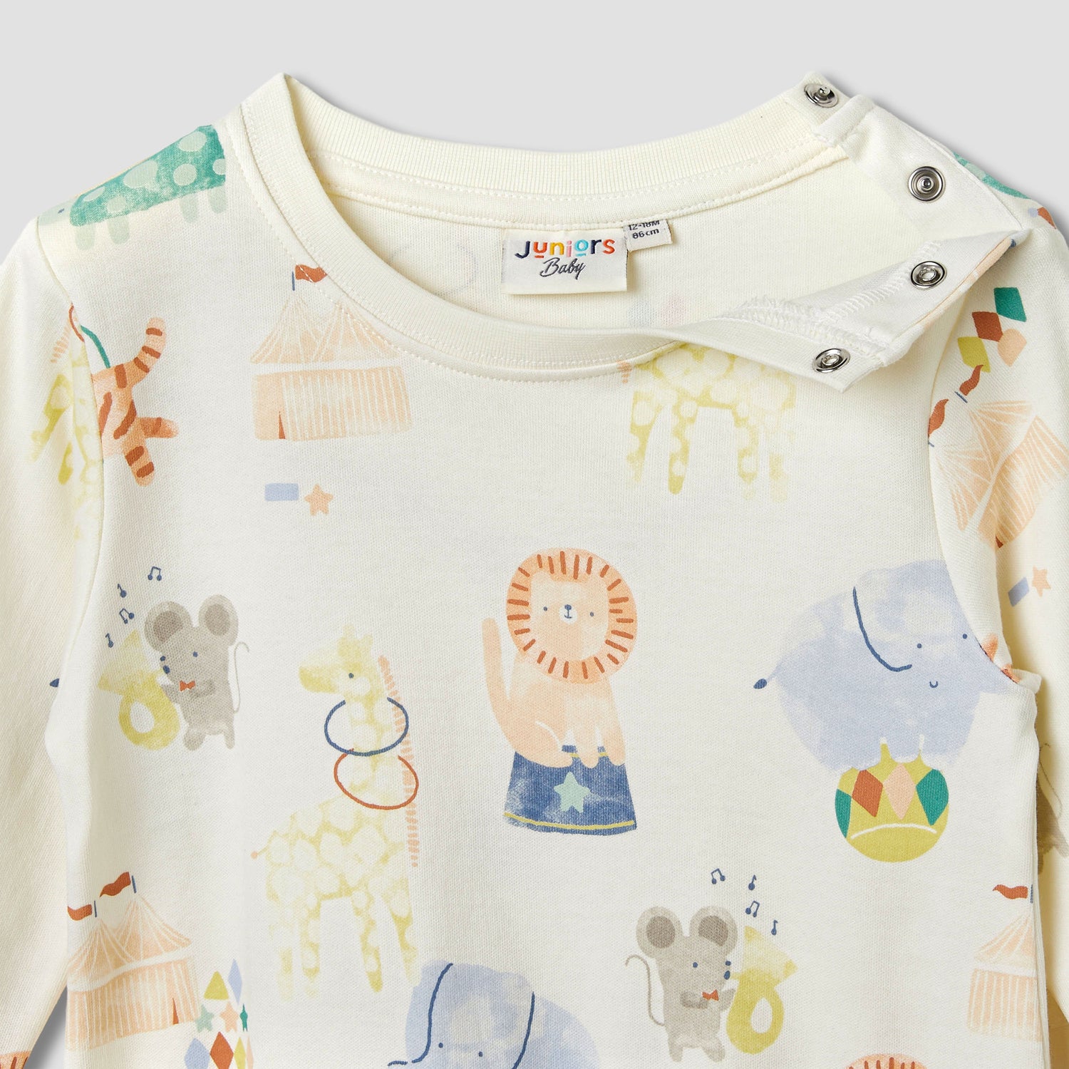 Juniors Printed Sleepsuit with Long Sleeves - Set of 2
