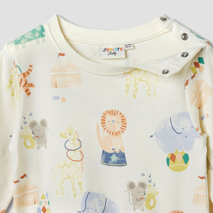 Juniors Printed Sleepsuit with Long Sleeves - Set of 2