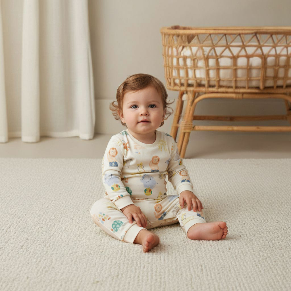 Juniors Printed Sleepsuit with Long Sleeves - Set of 2