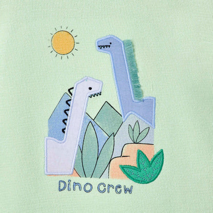 Juniors Dinosaur Applique T-shirt with Short Sleeves
