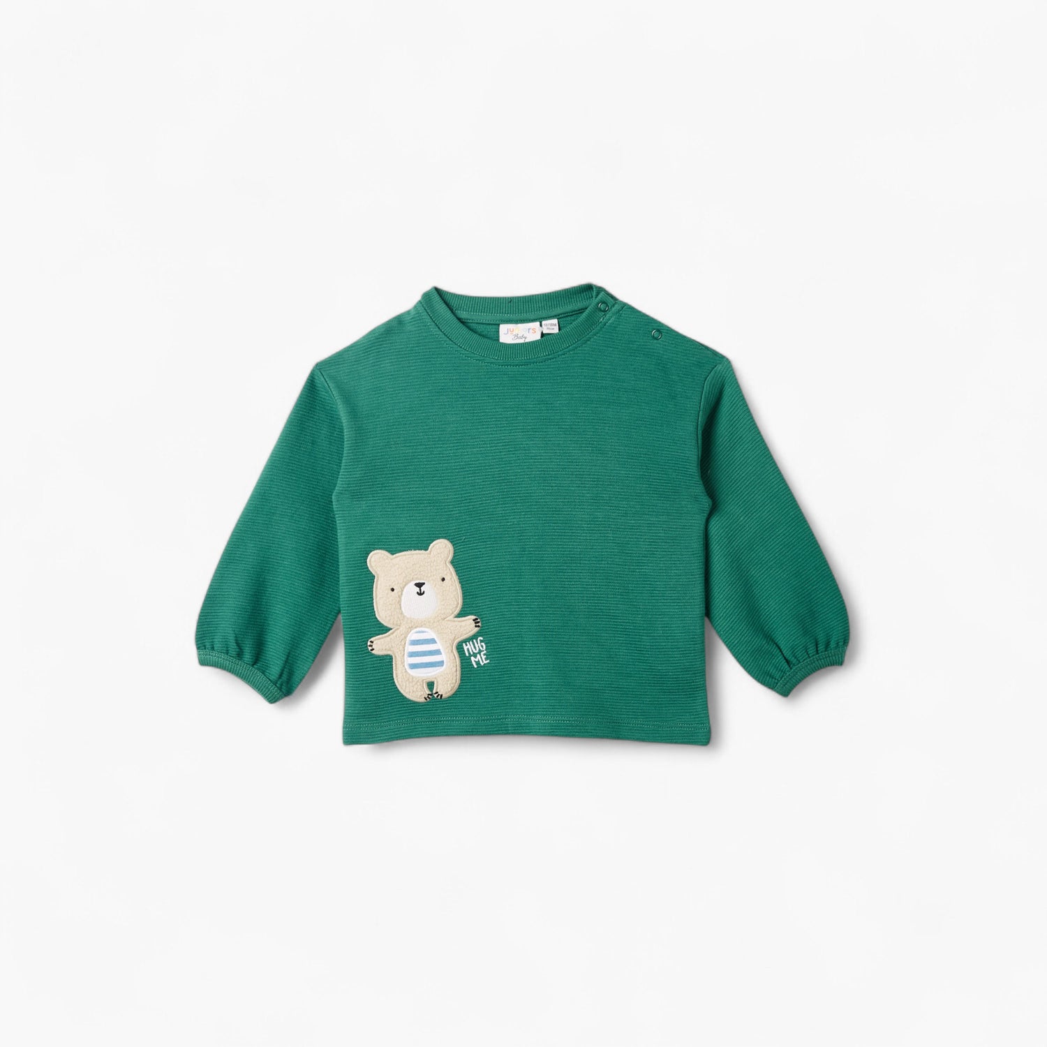 Juniors Bear Applique T-shirt - Green / 12-18 mths