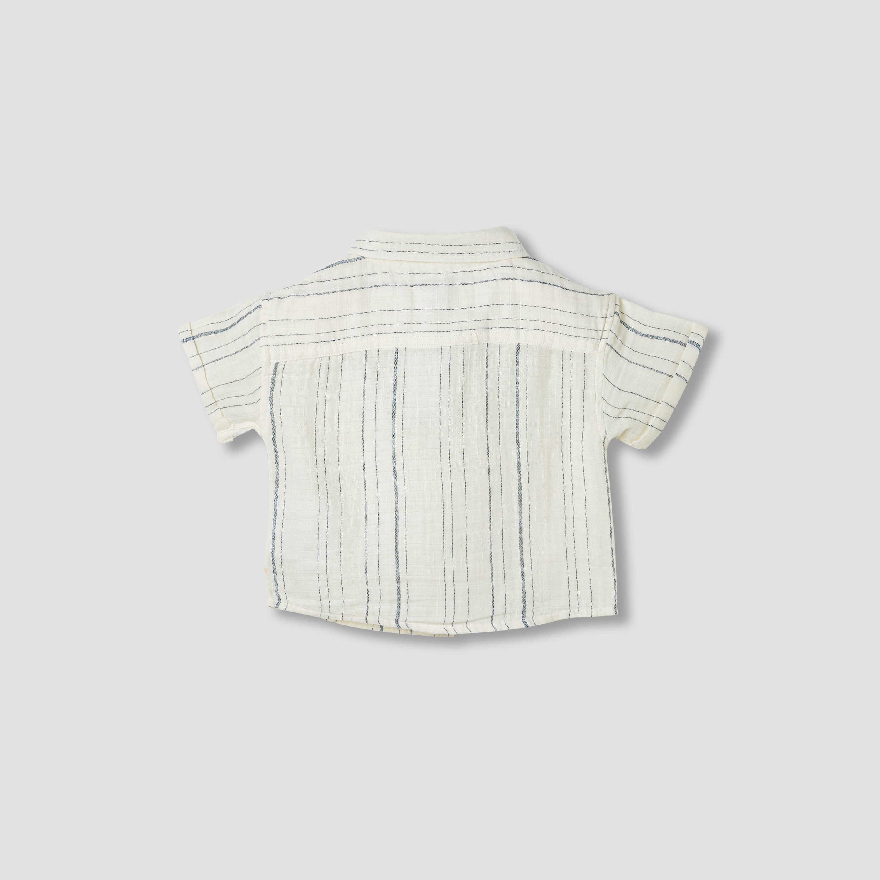 Juniors Striped Shirt with Short Sleeves