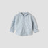 Juniors Boys Hooded Shirt with Stripes - Long Sleeves - Grey / 12-18 mths