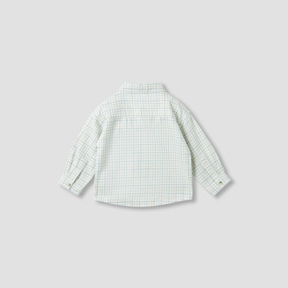Juniors Boys Collared Neck Shirt with Pocket - Cotton - Long Sleeves