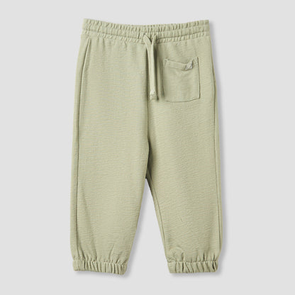 Juniors Boys Sweatshirt and Joggers Set with Animal Embroidery - Cotton - Long Sleeves - Crew Neck