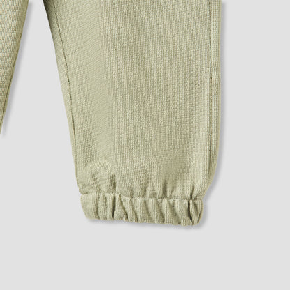 Juniors Boys Sweatshirt and Joggers Set with Animal Embroidery - Cotton - Long Sleeves - Crew Neck
