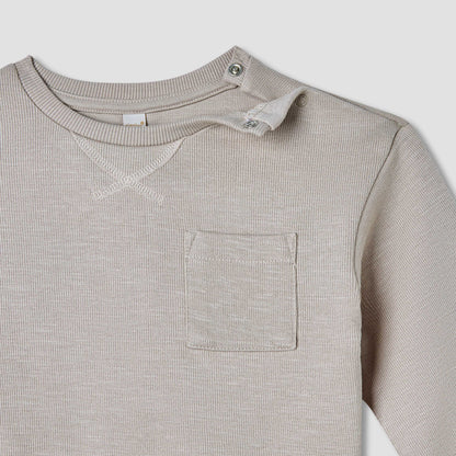 Giggles Textured T-shirt with Pocket