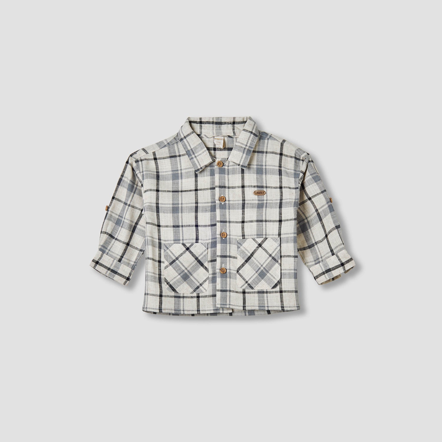 Giggles Checked Collared Shirt with Pocket - Multicolour / 12-18 mths