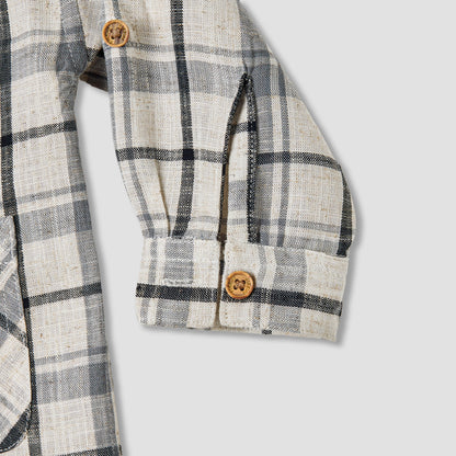 Giggles Checked Collared Shirt with Pocket