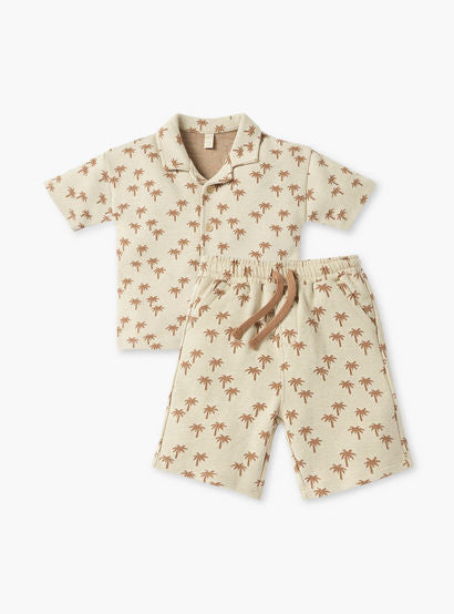 Giggles Palm Tree Print Shirt and Shorts Set-baby-boys-clothing-setsandcoords-image-1