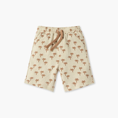 Giggles Palm Tree Print Shirt and Shorts Set