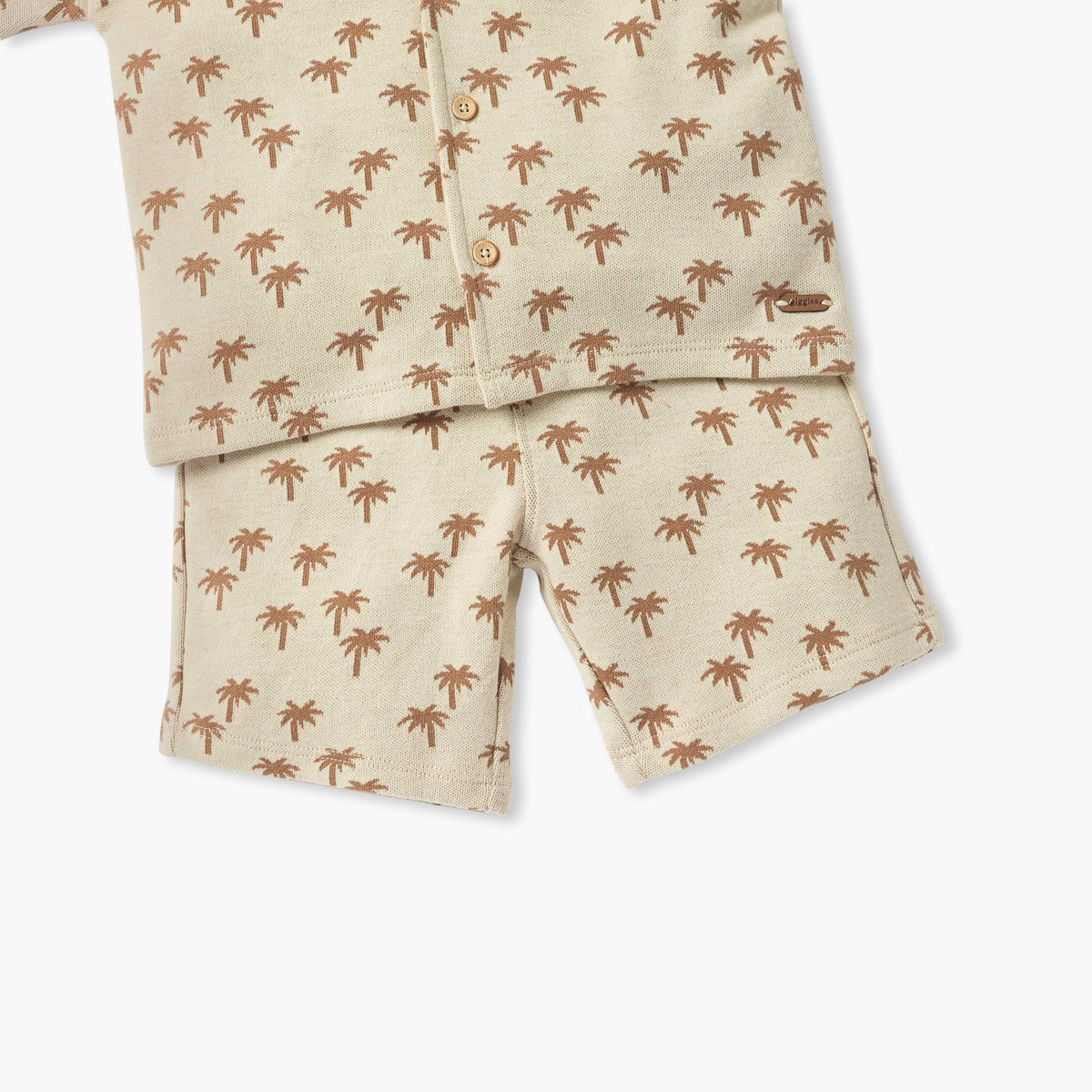 Giggles Palm Tree Print Shirt and Shorts Set