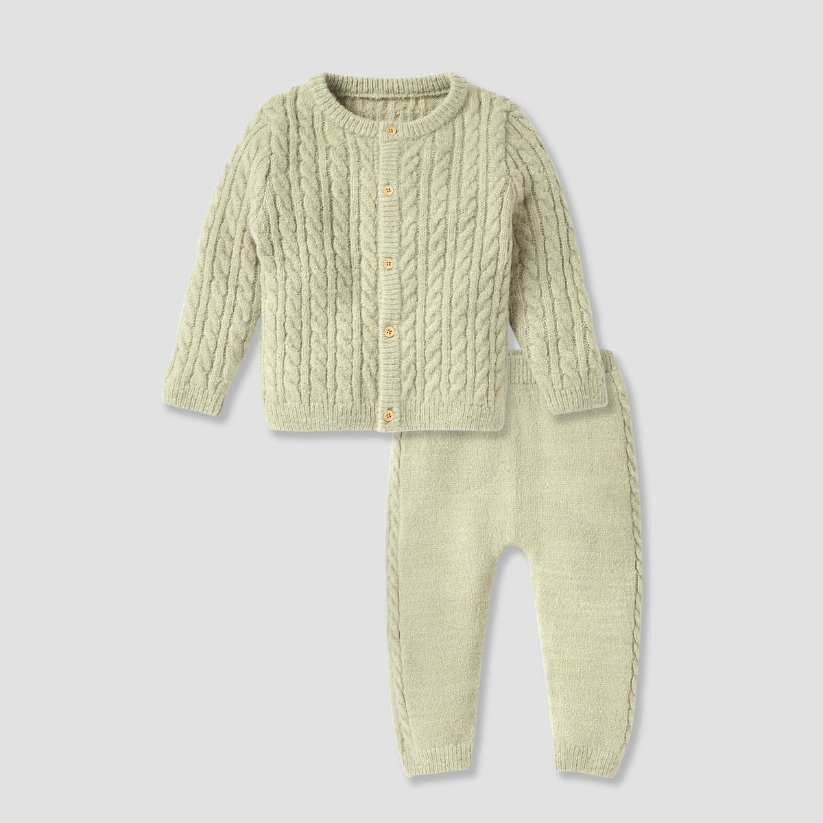 Giggles Cable Knit Shirt and Pant Set