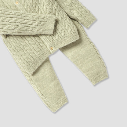 Giggles Cable Knit Shirt and Pant Set