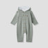 Giggles Textured Hooded Romper with Long Sleeves - Grey / 12-18 mths
