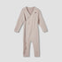 Giggles Cable Knit Romper with Long Sleeves - Brown / 12-18 mths