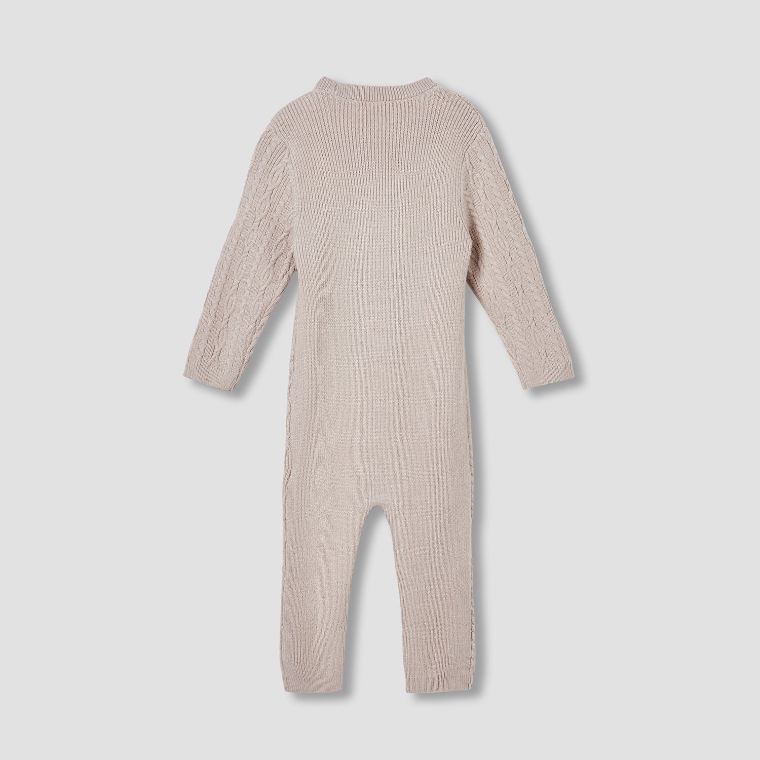 Giggles Cable Knit Romper with Long Sleeves