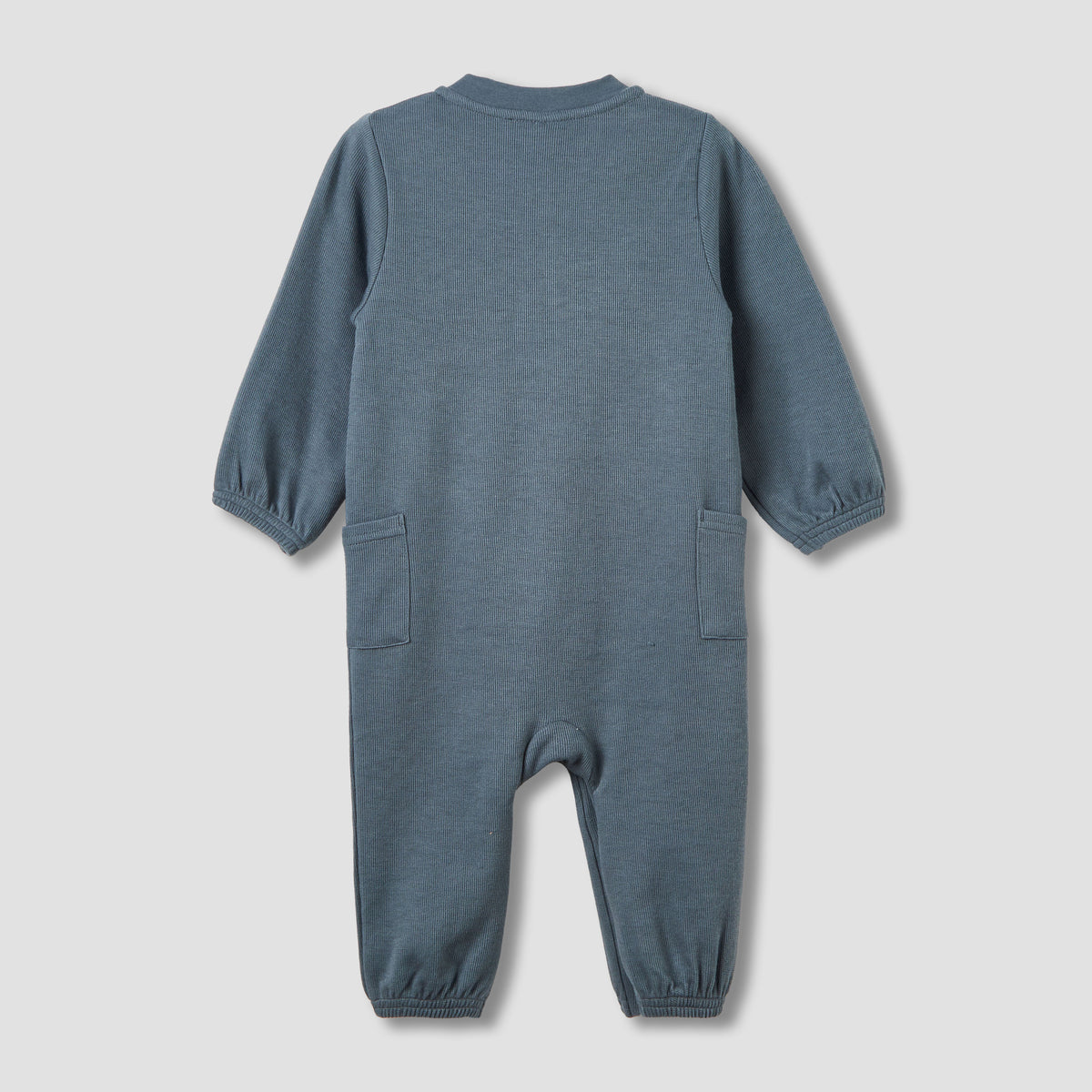 Giggles Henley Neck Long Sleeves Romper with Pockets