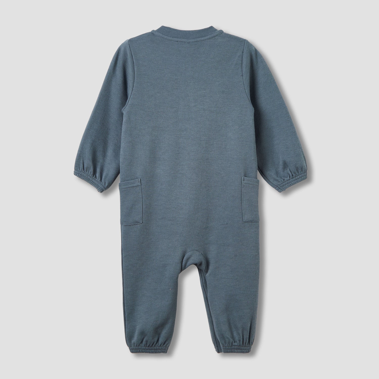 Giggles Henley Neck Long Sleeves Romper with Pockets