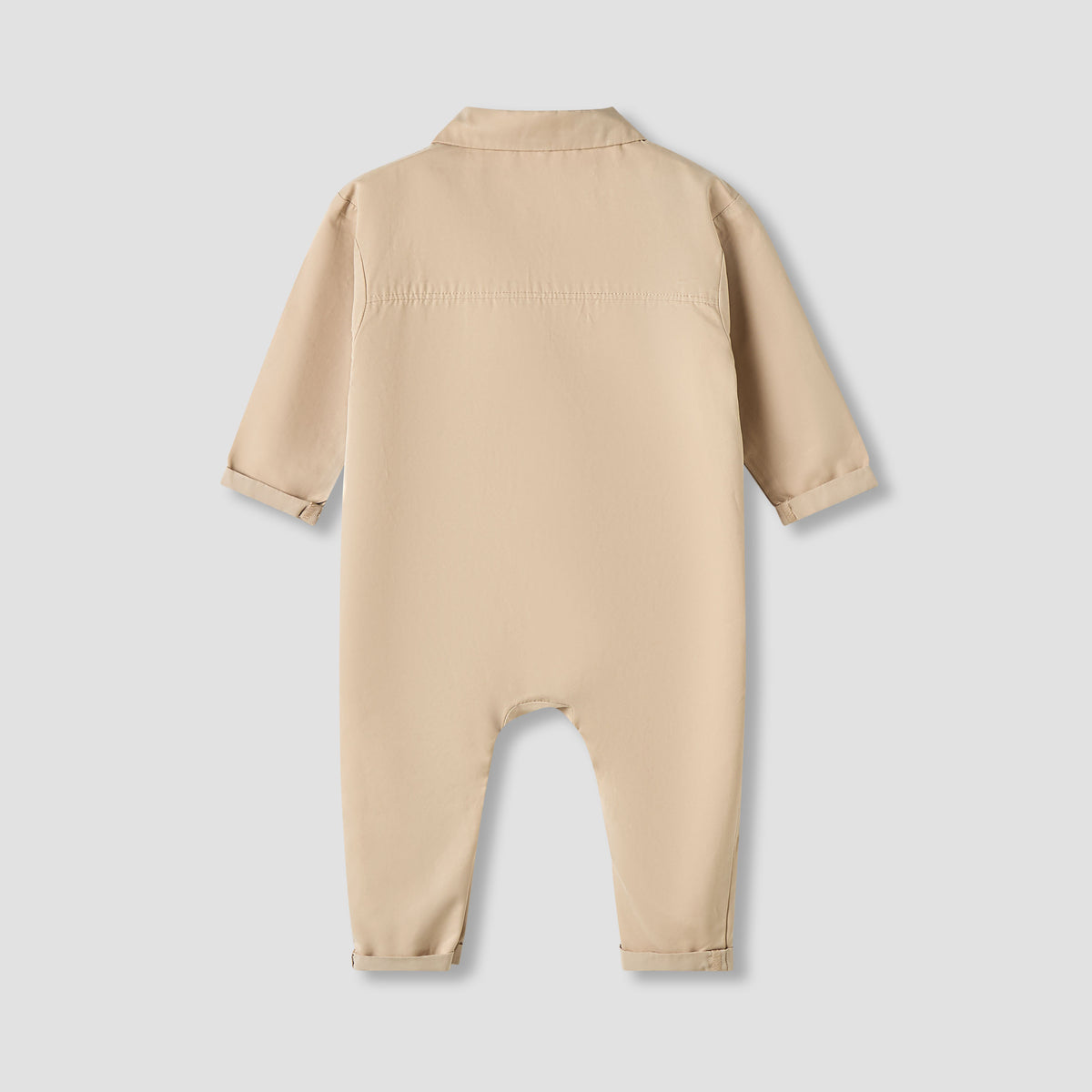 Giggles Collared Romper with Pockets - Long Sleeves